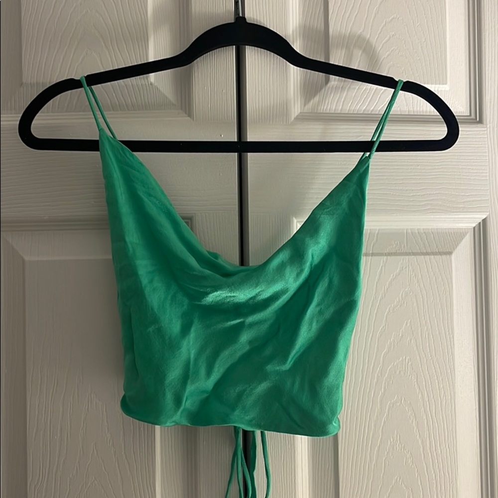 Silky Tie Back Top